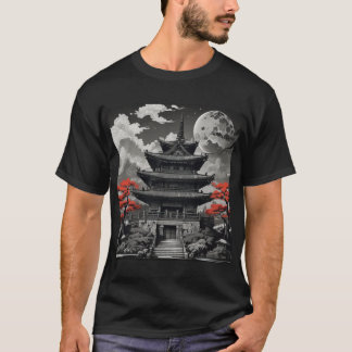 Camiseta Ilustração do Templo Japonês