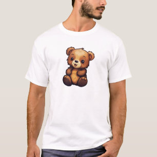 Camiseta Ilustração do urso de desenho animado