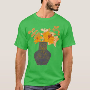 Camiseta Ilustração do Vaso da Flor