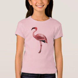 Camiseta Ilustração do vintage do flamingo