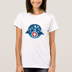 Camiseta Ilustração dos Alpes Suíços