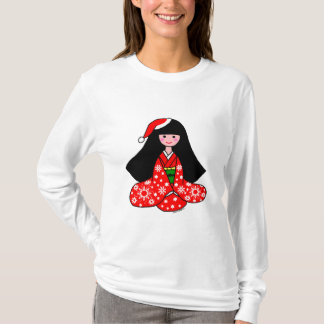 Camiseta Ilustração dos desenhos animados do Natal da
