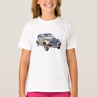 Camiseta Ilustração em Aquarela de Carro Clássico Antigo