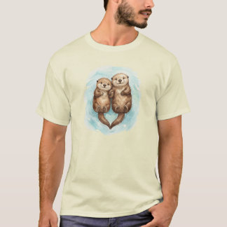 Camiseta Ilustração em Aquarela de Corações de Lindas Lontr