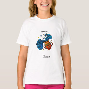 Camiseta Ilustração em Cartoon do Signo de Aquário
