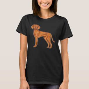 Camiseta Ilustração em desenho animado do cão Pointer Vizsl