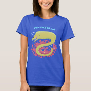 Camiseta Ilustração engraçada de desenho animado de enguia