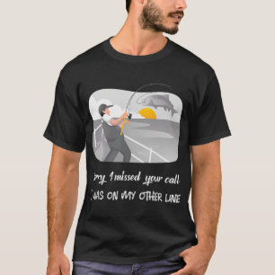 Camiseta Ilustração engraçada de pesca com a mensagem "Esto