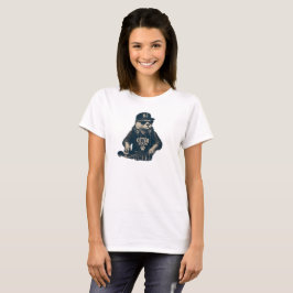 Camiseta Ilustração engraçada de toca-discos retrô de DJ An