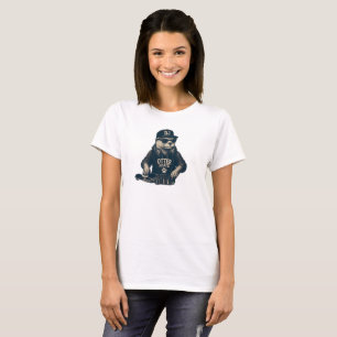 Camiseta Ilustração engraçada de toca-discos retrô de DJ An