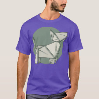 Camiseta Ilustração estilizada com origami de papel de terr