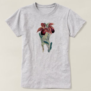 CAMISETA ILUSTRAÇÃO EXÓTICA DE ÓRCHIDOS (CIPRIPEDIUM TIBETI