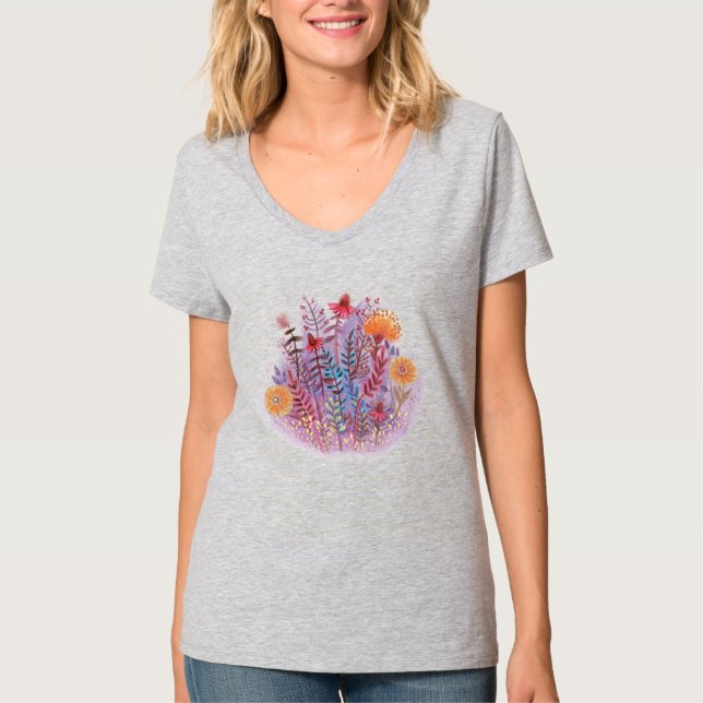 Camiseta ilustração floral (Frente)