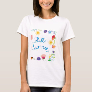 Camiseta Ilustração floral olá Summerville