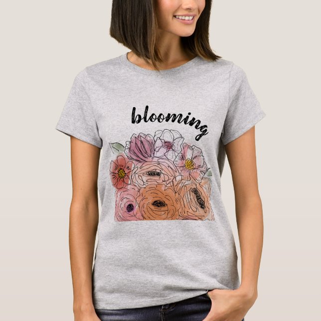 Camiseta Ilustração Floral T-Shirt (Frente)