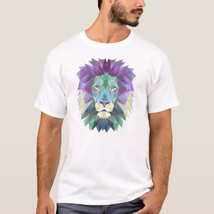 Camiseta Ilustração geométrica do leão