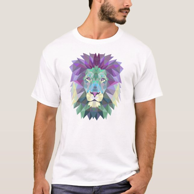 Camiseta Ilustração geométrica do leão (Frente)