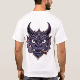 Camiseta Ilustração Gráfica de Fantasia do Dragão Roxo