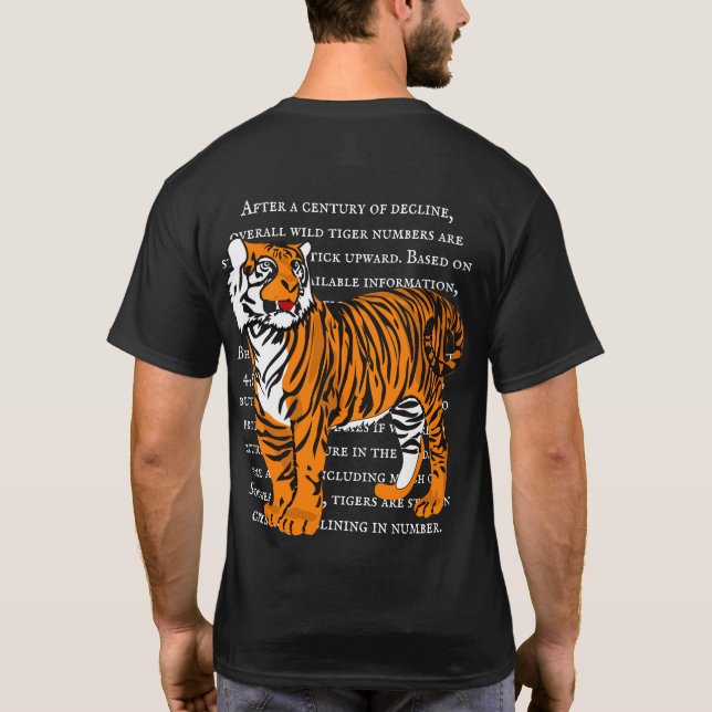 Camiseta Ilustração gráfica moderna: grandes tigre-homens n (Verso)