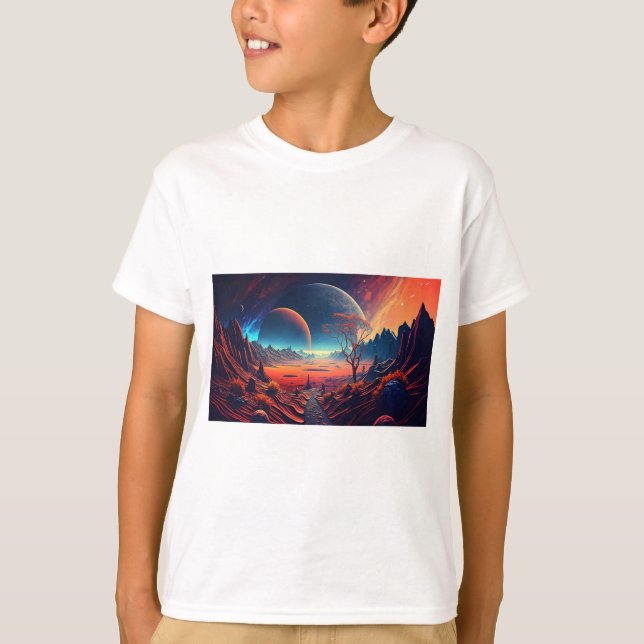 Camiseta Ilustração horizontal do futuro (Frente)
