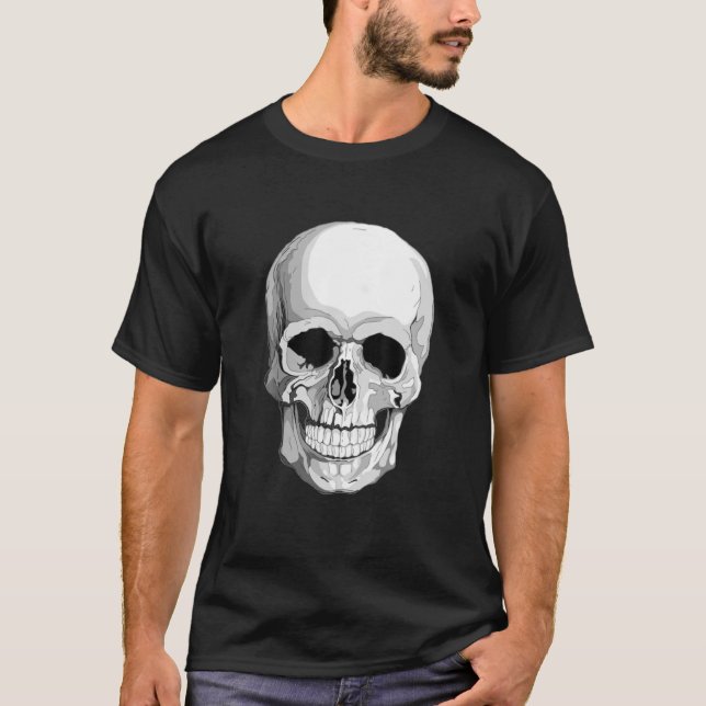 Camiseta Ilustração Horror Caveira, Teto Perfeito (Frente)
