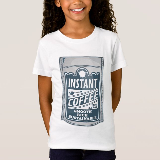Camiseta Ilustração instantânea de pop de arte do café (Frente)