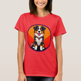Camiseta Ilustração Joyful Cartoon Dog