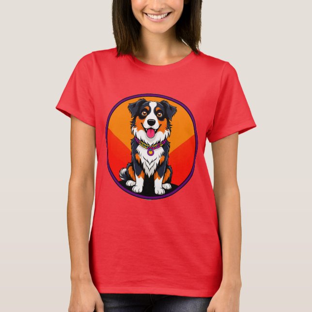 Camiseta Ilustração Joyful Cartoon Dog (Frente)
