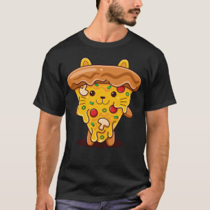 Camiseta Ilustração Kawaii de Pizza Cat