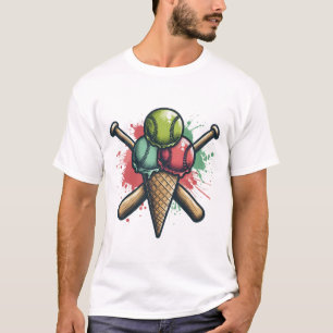 Camiseta Ilustração Legal de Bats Mashup de Baseball