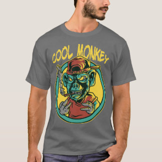 Camiseta Ilustração legal de macaco