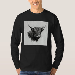 Camiseta Ilustração Legal de Vaca das Terras Altas Chifre P