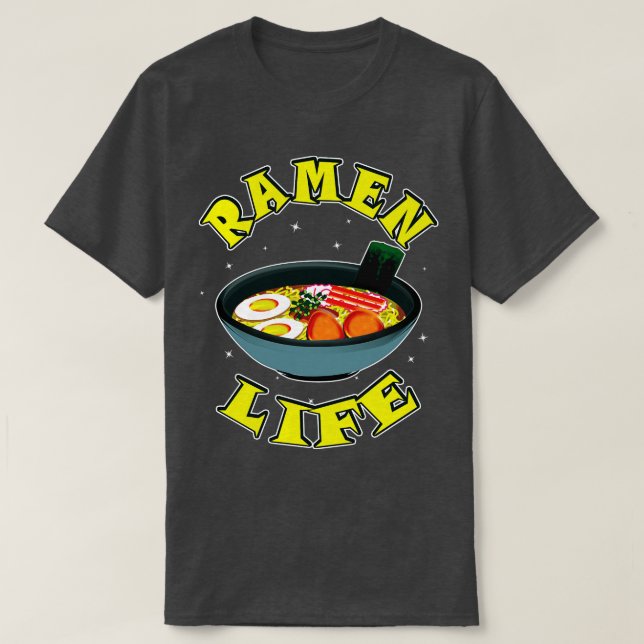 Camiseta Ilustração legal Ramen Life (Frente do Design)