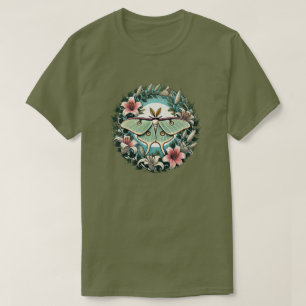 Camiseta Ilustração Luna Moth lírios-mariposas