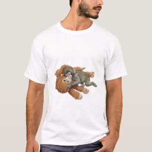 Camiseta Ilustração Macaco Golpe, Bebê Macaco Orangotango A