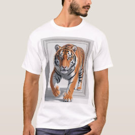 Camiseta Ilustração Majestosa de Tigre 3D | Hyper-Realístic