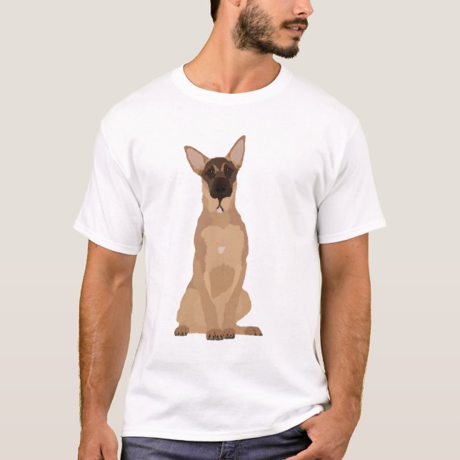 Camiseta Ilustração Malinois Belga! (Frente)