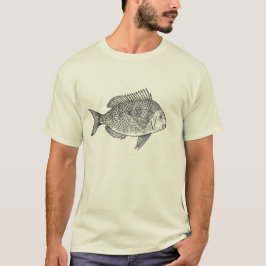 Camiseta Ilustração marinha náutica da arte dos peixes do
