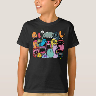 Camiseta Ilustração Mash do Monstro do Grafite para Meninos