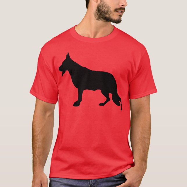 Camiseta ilustração mínima de pastor (Frente)