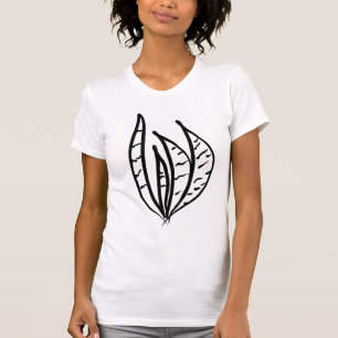 Camiseta Ilustração Minimalista de Planta de Cobra Botânica