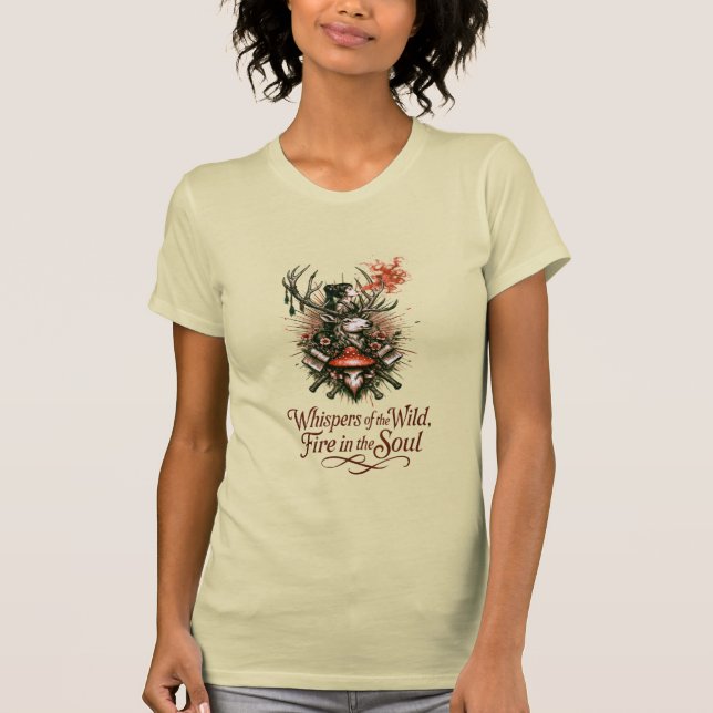 Camiseta Ilustração Mística do Espírito Florestal (Frente)