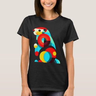 Camiseta Ilustração Moderna de Minimalismo Geométrico do Gr
