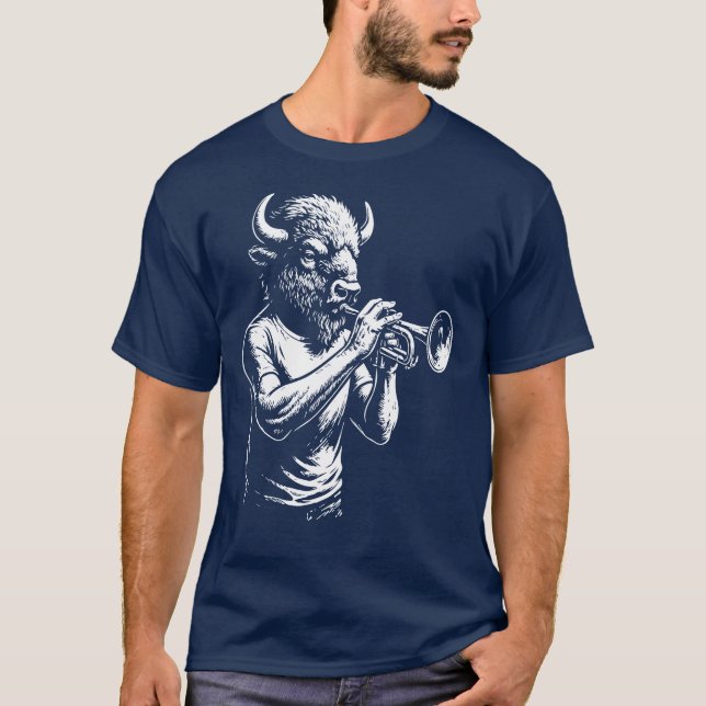 Camiseta Ilustração Musical Saxofonista de Wildhorn (Frente)