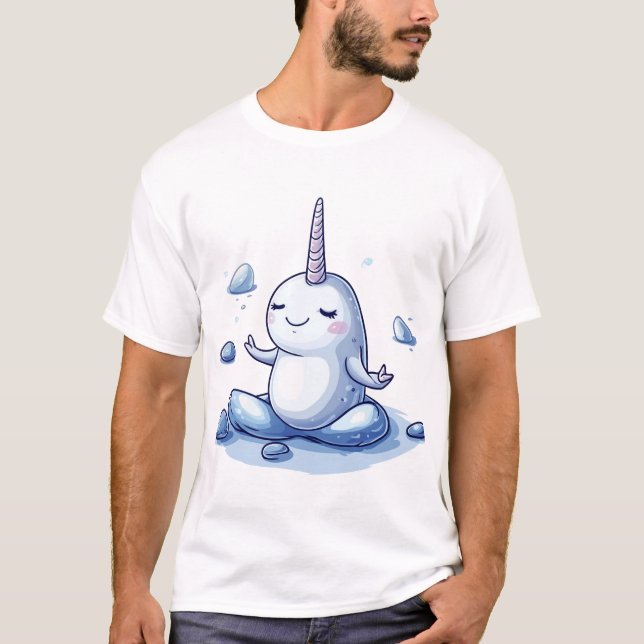 Camiseta Ilustração Narrativa Meditante em Zen Pose (Frente)