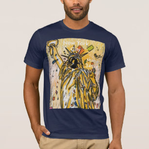 Camiseta Ilustração Patriótica de Estátua da Liberdade 