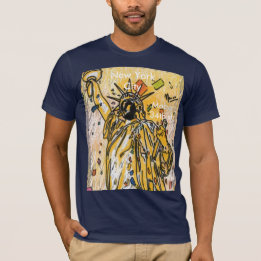 Camiseta Ilustração Patriótica de Estátua da Liberdade 4 de