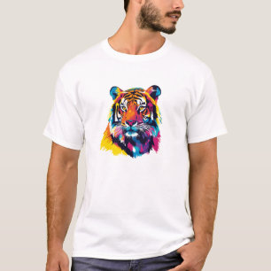 Camiseta Ilustração Portrait do Tiger - Imagem de Aquarela