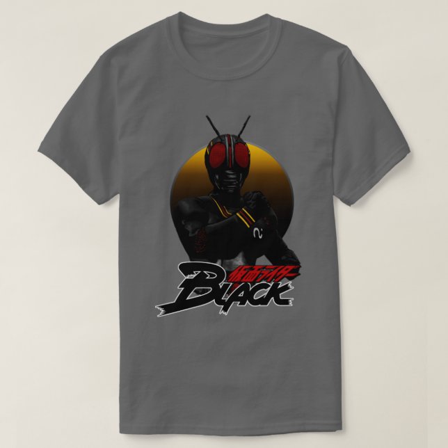 Camiseta Ilustração Preta-Cavaleiro Mascarado (Frente do Design)