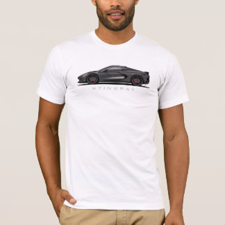 Camiseta Ilustração preta da Chevy Corvette C8